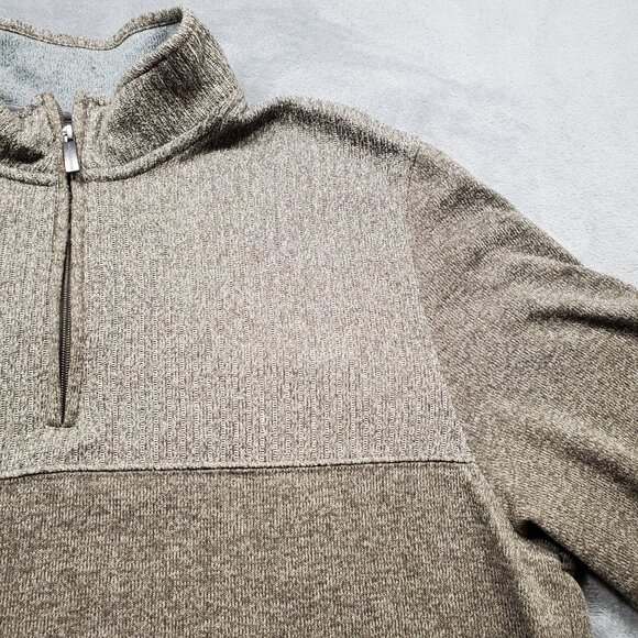 Van Heusen Flex 1/4 Zip Pullover Moc Lightweight Sweater Green Men Sz 2XL - Picture 5 of 11